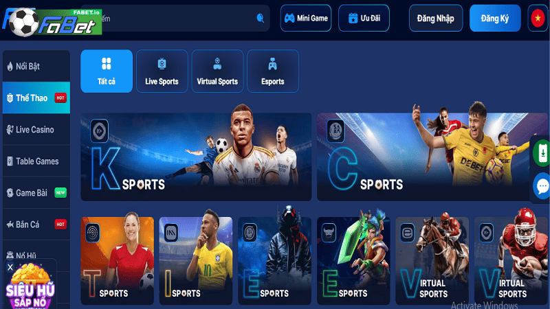 Fabet phát triển hệ sinh thái sảnh cược thể thao đa dạng